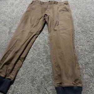 ZANEROBE men’s khaki joggers in great condition size 36 classic style‎